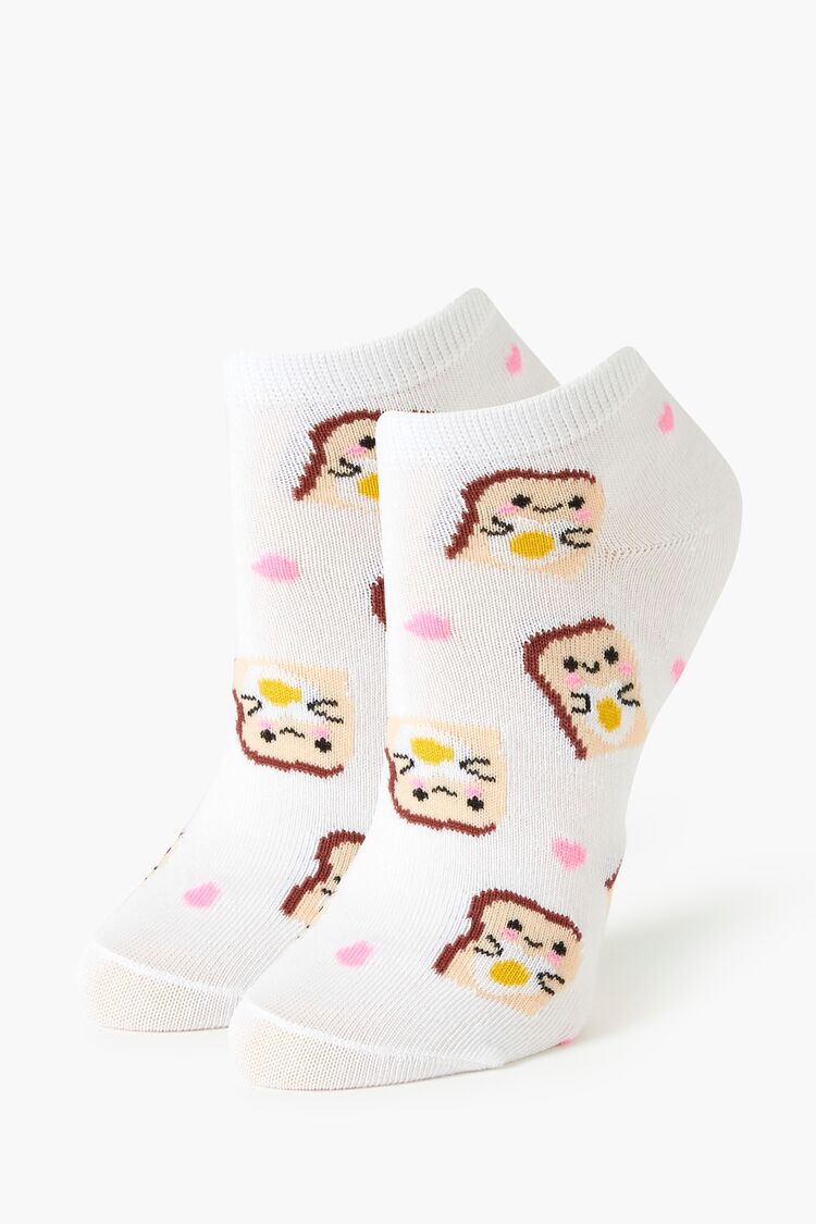 Egg Toast Print Ankle Socks - Forever 21