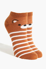 Bear Face Ankle Socks - Forever 21