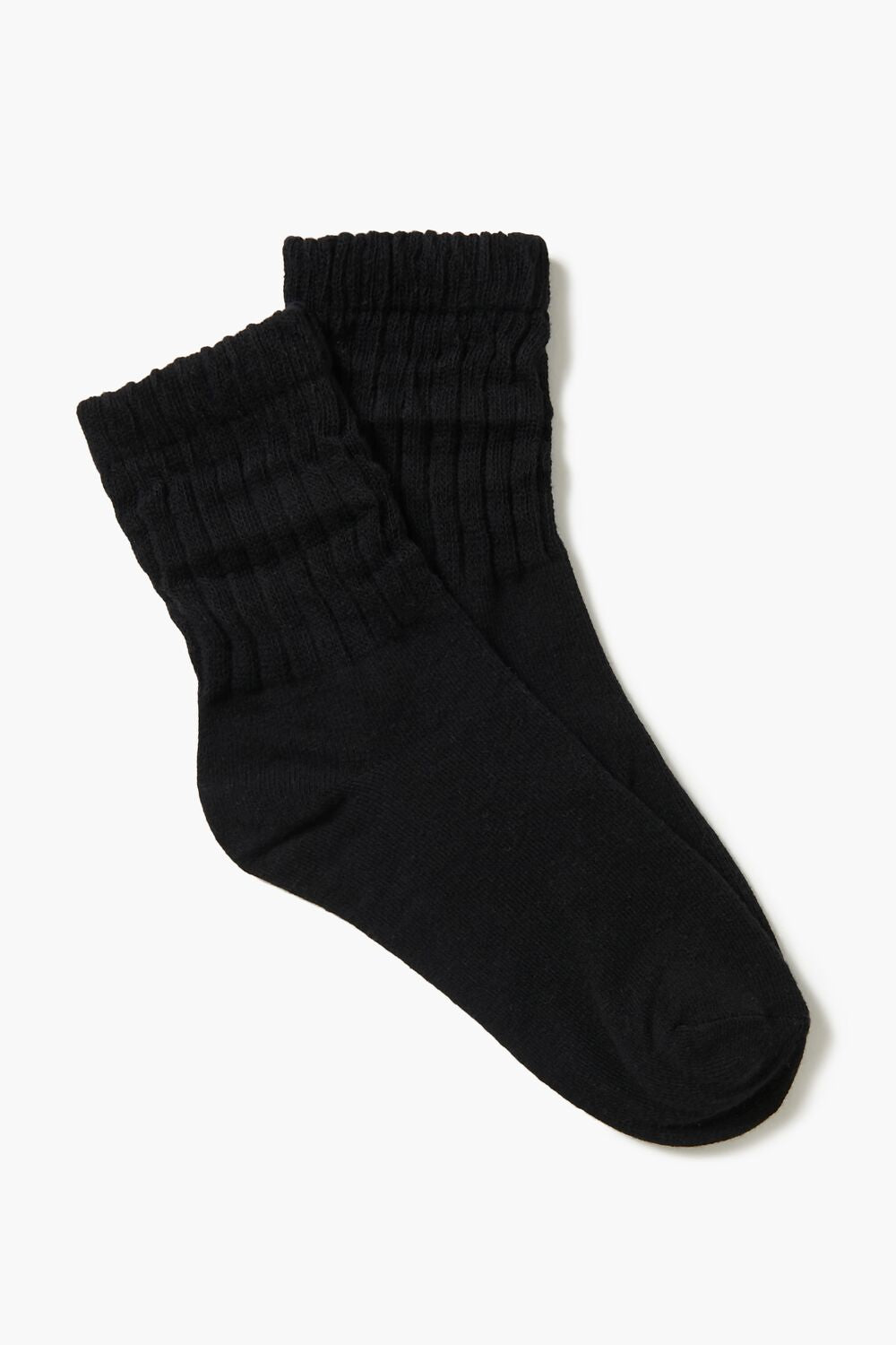 Crinkle Ribbed Knit Crew Socks - Forever 21