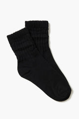 Crinkle Ribbed Knit Crew Socks - Forever 21