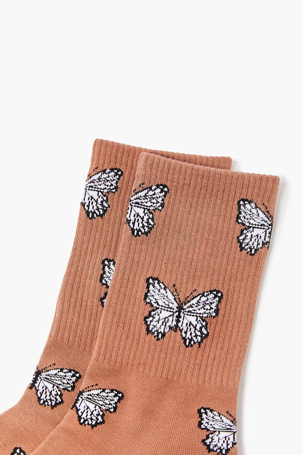 Butterfly Print Crew Socks - Forever 21