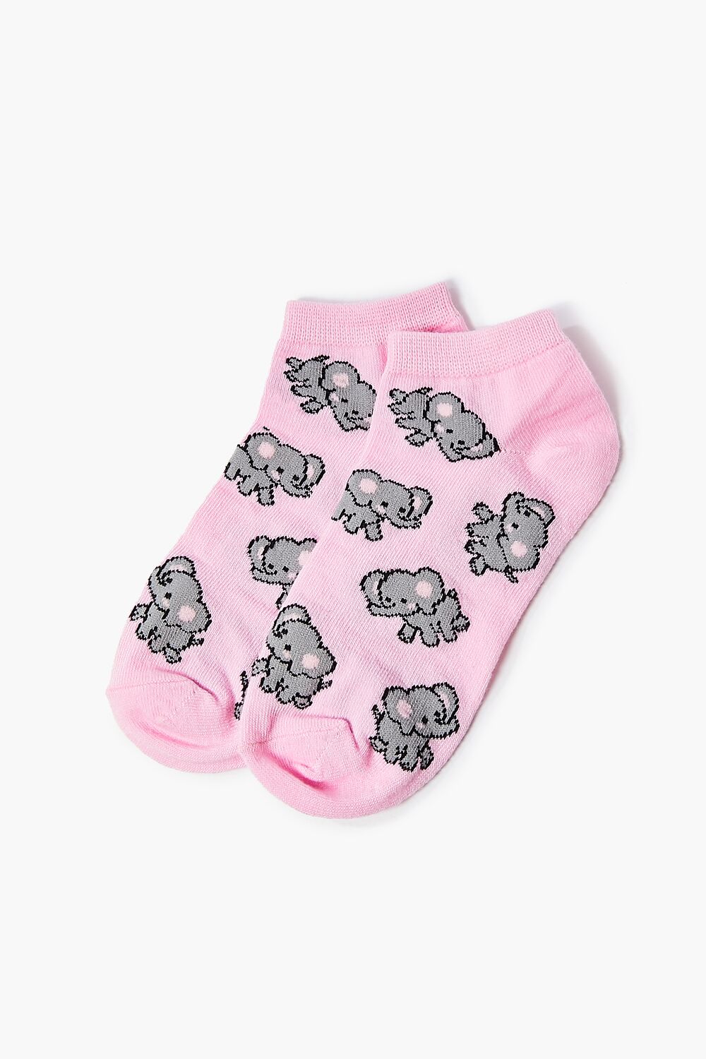Elephant Print Ankle Socks - Forever 21