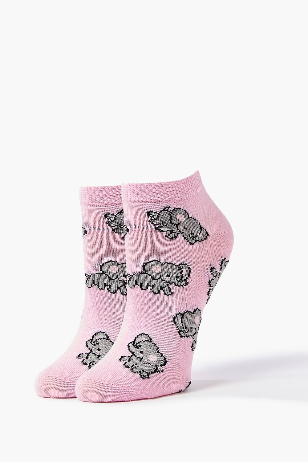 Elephant Print Ankle Socks - Forever 21